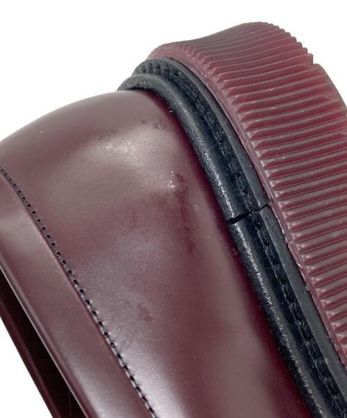 ADIEV（アデュー）ADIEV (アデュー) LOVELESS (ラブレス) ファー付き 厚底ローファー　セレモニー ボルドー サイズ:37の古着・服飾アイテム