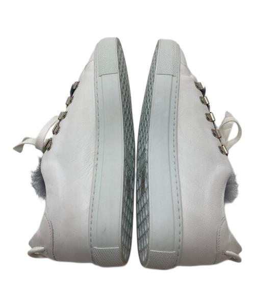 amb（エーエムビー）Amb (エーエムビー) ROMANO ファースニーカー　ホワイトスニーカー ホワイト×グレー サイズ:38の古着・服飾アイテム