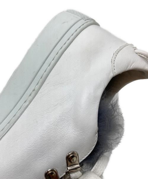 amb（エーエムビー）Amb (エーエムビー) ROMANO ファースニーカー　ホワイトスニーカー ホワイト×グレー サイズ:38の古着・服飾アイテム