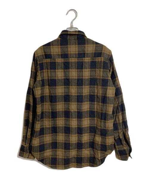 PENDLETON（ペンドルトン）PENDLETON (ペンドルトン) オンブレプルオーバーチェックシャツ　ウールシャツ ブラウン サイズ:Sの古着・服飾アイテム