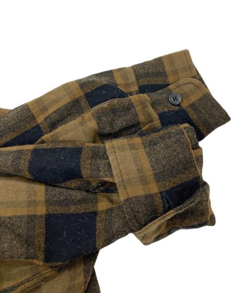 PENDLETON（ペンドルトン）PENDLETON (ペンドルトン) オンブレプルオーバーチェックシャツ　ウールシャツ ブラウン サイズ:Sの古着・服飾アイテム