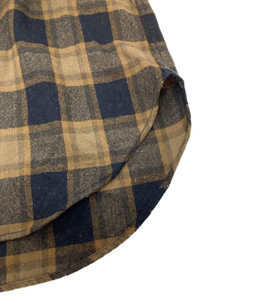 PENDLETON（ペンドルトン）PENDLETON (ペンドルトン) オンブレプルオーバーチェックシャツ　ウールシャツ ブラウン サイズ:Sの古着・服飾アイテム