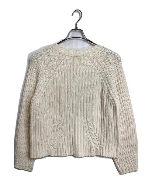 CIVIDINI（チヴィディーニ）CIVIDINI (チヴィディーニ) カシミヤニット 長袖ニット　カシミヤ100％ イタリア製 ホワイト サイズ:40の古着・服飾アイテム