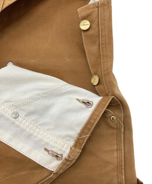 CarHartt（カーハート）CarHartt (カーハート) ダック地ダブルニーオーバーオール　オーバーオール コットンダック メンズ つなぎ オールインワン ワークパンツ ブラウン サイズ:32×32の古着・服飾アイテム