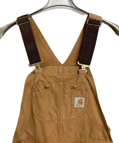 CarHartt（カーハート）CarHartt (カーハート) ダック地ダブルニーオーバーオール　オーバーオール コットンダック メンズ つなぎ オールインワン ワークパンツ ブラウン サイズ:32×32の古着・服飾アイテム