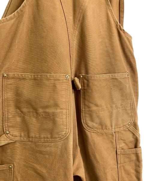 CarHartt（カーハート）CarHartt (カーハート) ダック地ダブルニーオーバーオール　オーバーオール コットンダック メンズ つなぎ オールインワン ワークパンツ ブラウン サイズ:32×32の古着・服飾アイテム