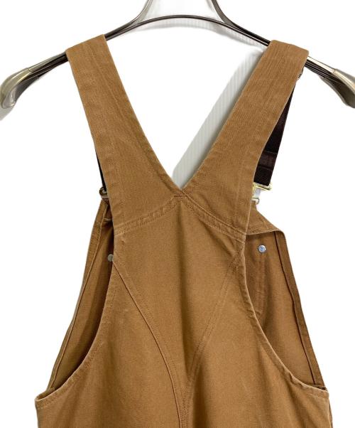 CarHartt（カーハート）CarHartt (カーハート) ダック地ダブルニーオーバーオール　オーバーオール コットンダック メンズ つなぎ オールインワン ワークパンツ ブラウン サイズ:32×32の古着・服飾アイテム