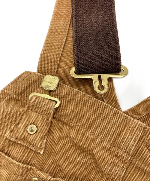 CarHartt（カーハート）CarHartt (カーハート) ダック地ダブルニーオーバーオール　オーバーオール コットンダック メンズ つなぎ オールインワン ワークパンツ ブラウン サイズ:32×32の古着・服飾アイテム
