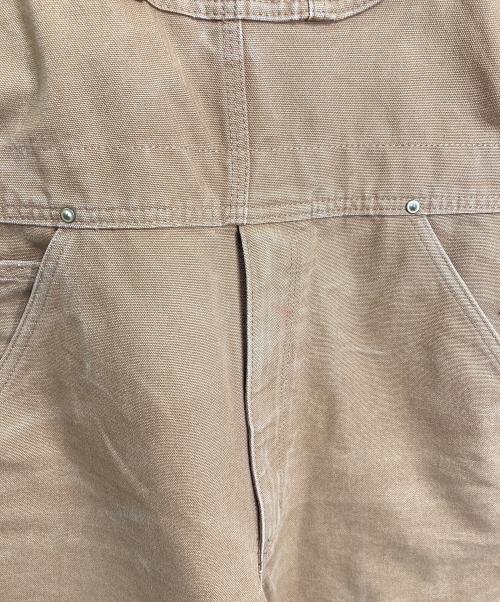 CarHartt（カーハート）CarHartt (カーハート) ダック地ダブルニーオーバーオール　オーバーオール コットンダック メンズ つなぎ オールインワン ワークパンツ ブラウン サイズ:32×32の古着・服飾アイテム