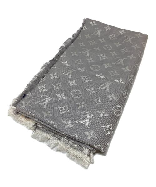 LOUIS VUITTON（ルイ ヴィトン）LOUIS VUITTON (ルイ ヴィトン) ショール・モノグラム デニム グレー サイズ:実寸参照の古着・服飾アイテム