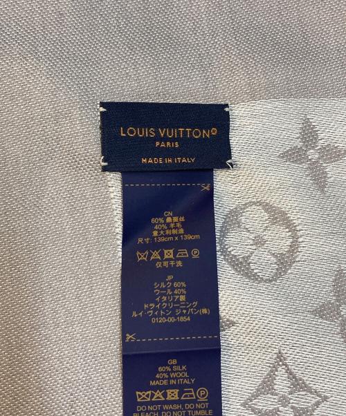 LOUIS VUITTON（ルイ ヴィトン）LOUIS VUITTON (ルイ ヴィトン) ショール・モノグラム デニム グレー サイズ:実寸参照の古着・服飾アイテム