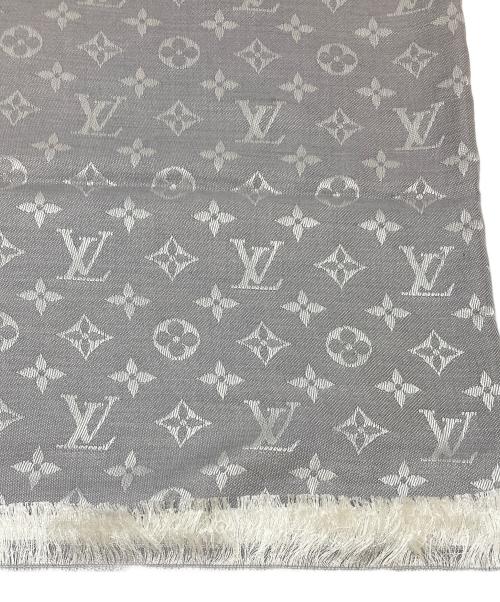 LOUIS VUITTON（ルイ ヴィトン）LOUIS VUITTON (ルイ ヴィトン) ショール・モノグラム デニム グレー サイズ:実寸参照の古着・服飾アイテム