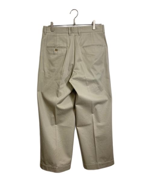 Traditional Weatherwear（トラディショナルウェザーウェア）Traditional Weatherwear (トラディショナルウェザーウェア) タックチノパンツ UNIONSLACKS 102 ベージュ サイズ:Sの古着・服飾アイテム