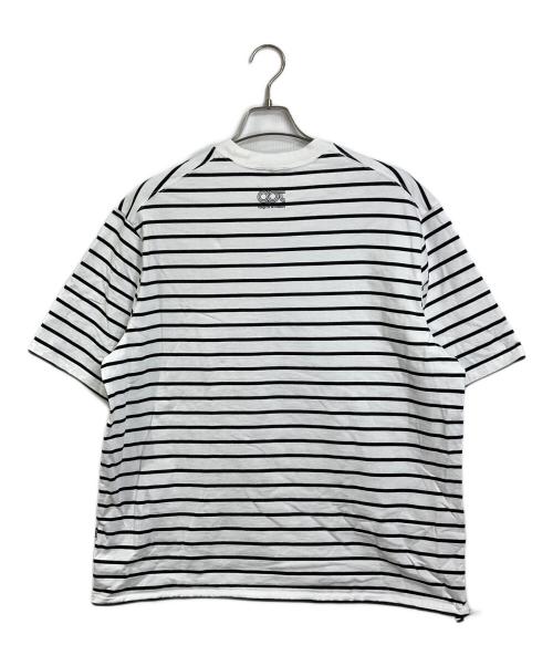 OPTSTUFF（オプトスタフ）optstuff (オプトスタフ) DRAWSTRING T-SHIRT ドロストTシャツ　ボーダー ホワイト×ブラック サイズ:FREEの古着・服飾アイテム