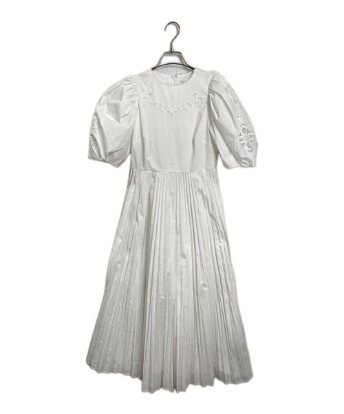 CELFORD（セルフォード）CELFORD (セルフォード) 石井美保 (イシイミホ) エンブロイダリーワンピース ホワイト サイズ:36の古着・服飾アイテム