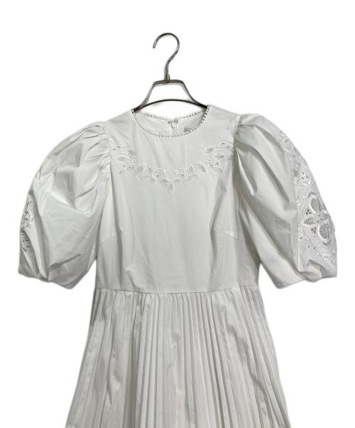 CELFORD（セルフォード）CELFORD (セルフォード) 石井美保 (イシイミホ) エンブロイダリーワンピース ホワイト サイズ:36の古着・服飾アイテム