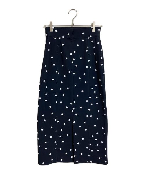Snidel（スナイデル）Snidel (スナイデル) シンプルタイトスカート ドット　ロングスカート　25年モデル ネイビー×ホワイト サイズ:1の古着・服飾アイテム