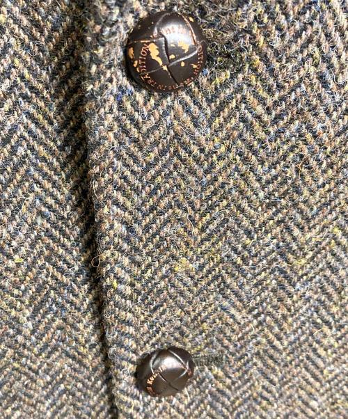 Harris Tweed（ハリスツイード）Harris Tweed (ハリスツイード) ツイードジャケット　ウールジャケット　アウター　ビジネスジャッケット　カジュアルジャケット ブラウン サイズ:Lの古着・服飾アイテム