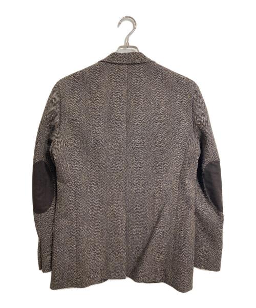 Harris Tweed（ハリスツイード）Harris Tweed (ハリスツイード) ツイードジャケット　ウールジャケット　アウター　ビジネスジャッケット　カジュアルジャケット ブラウン サイズ:Lの古着・服飾アイテム