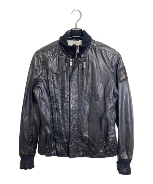 DIESEL（ディーゼル）DIESEL (ディーゼル) レザージャケット　アウター　羊革 ブラック サイズ:Mの古着・服飾アイテム