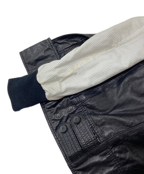 DIESEL（ディーゼル）DIESEL (ディーゼル) レザージャケット　アウター　羊革 ブラック サイズ:Mの古着・服飾アイテム