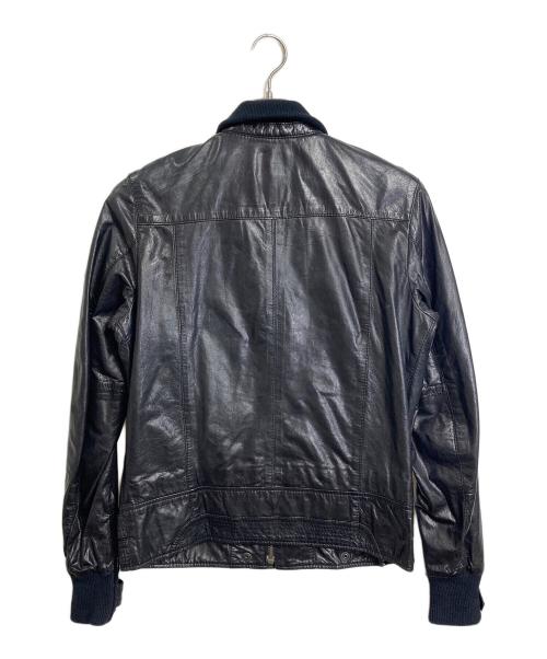 DIESEL（ディーゼル）DIESEL (ディーゼル) レザージャケット　アウター　羊革 ブラック サイズ:Mの古着・服飾アイテム