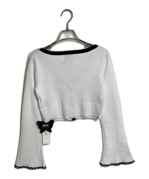 ANNA SUI（アナスイ）ANNA SUI (アナスイ) Lily Brown (リリーブラウン) バタフライカーディガン　蝶モチーフボタン　金ボタン　ニットカーディガン ホワイト サイズ:FREEの古着・服飾アイテム