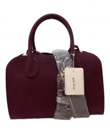 Mila Owen（ミラオーウェン）の古着「巾着付きボストンショルダーバッグ　ハンドバッグ　2WAYバッグ」｜パープル