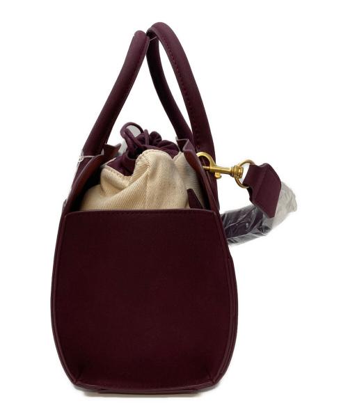 Mila Owen（ミラオーウェン）Mila Owen (ミラオーウェン) 巾着付きボストンショルダーバッグ　ハンドバッグ　2WAYバッグ パープル サイズ:FREEの古着・服飾アイテム