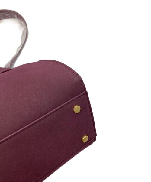 Mila Owen（ミラオーウェン）Mila Owen (ミラオーウェン) 巾着付きボストンショルダーバッグ　ハンドバッグ　2WAYバッグ パープル サイズ:FREEの古着・服飾アイテム