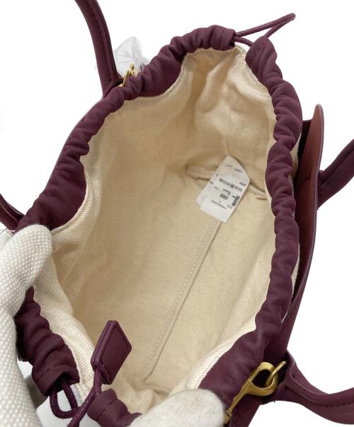 Mila Owen（ミラオーウェン）Mila Owen (ミラオーウェン) 巾着付きボストンショルダーバッグ　ハンドバッグ　2WAYバッグ パープル サイズ:FREEの古着・服飾アイテム