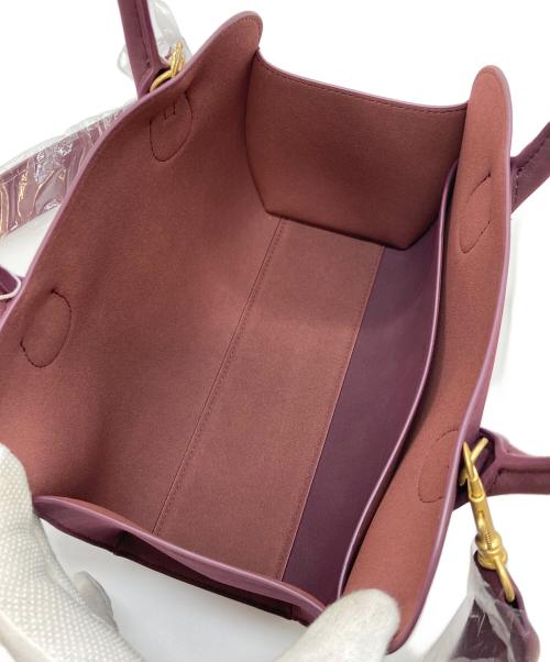 Mila Owen（ミラオーウェン）Mila Owen (ミラオーウェン) 巾着付きボストンショルダーバッグ　ハンドバッグ　2WAYバッグ パープル サイズ:FREEの古着・服飾アイテム