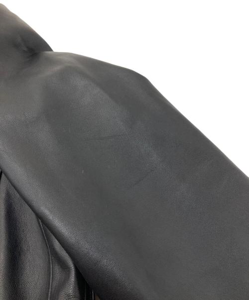 Eddie Bauer（エディーバウアー）Eddie Bauer (エディーバウアー) シープスキンレザージャケット レザーブルゾン ブラック サイズ:XSの古着・服飾アイテム