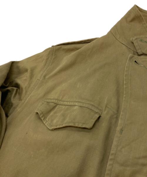 French Army（フランス軍）French Army (フレンチアーミー) Ｍ47 後期 フィールドジャケット ヘリンボーン　フランス軍 グリーン サイズ:実寸参照(26)の古着・服飾アイテム