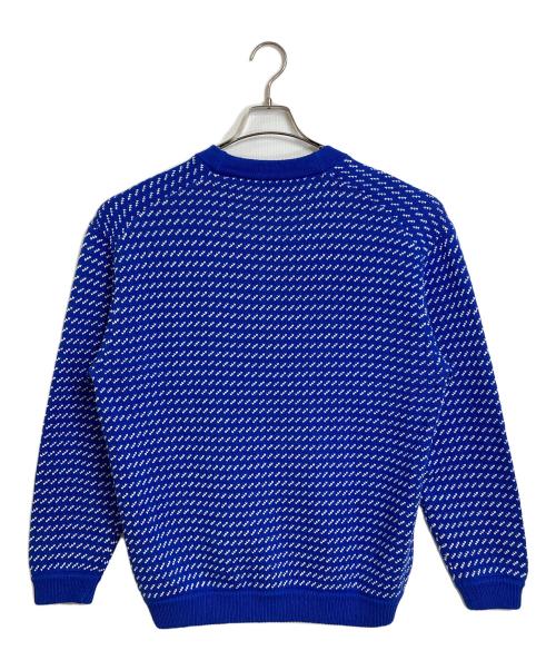 BEAUTY&YOUTH（ビューティーアンドユース）BEAUTY&YOUTH (ビューティーアンドユース) バーズアイ バルキー Vネック カーディガン ブルー サイズ:Mの古着・服飾アイテム