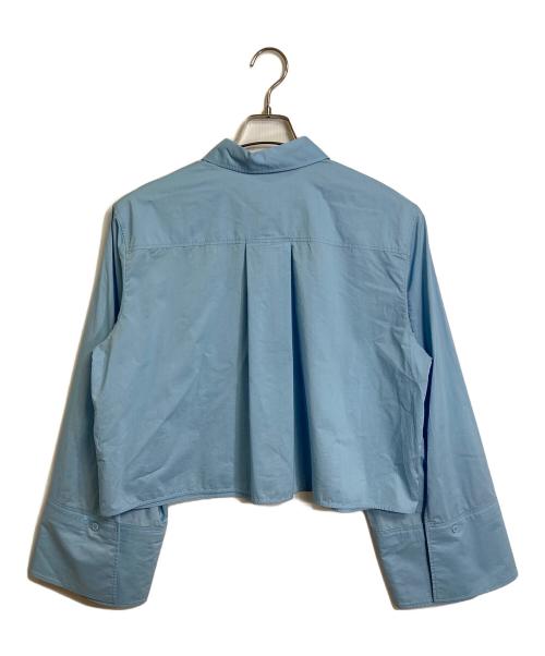 COS（コス）COS (コス) シャツ　コットンシャツ　長袖シャツ　ショートトップス ブルー サイズ:36の古着・服飾アイテム