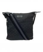 GUCCIグッチ）の古着「GG柄ショルダーバッグ」｜ブラック