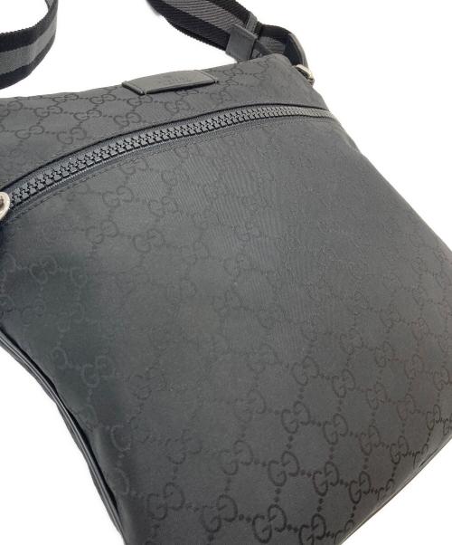 GUCCI（グッチ）GUCCI (グッチ) GG柄ショルダーバッグ ブラックの古着・服飾アイテム
