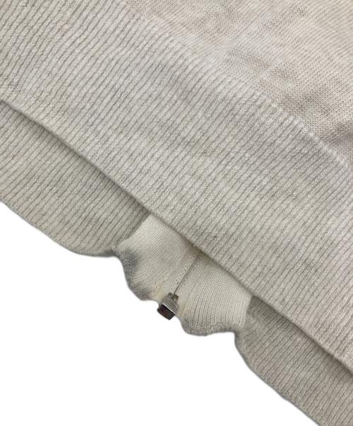 Hysteric Glamour（ヒステリックグラマー）Hysteric Glamour (ヒステリックグラマー) 刺繍コットンリネンジップアップニット　ニットカーディガン ベージュ サイズ:Sの古着・服飾アイテム