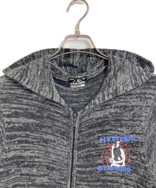Hysteric Glamour（ヒステリックグラマー）Hysteric Glamour (ヒステリックグラマー) リネン×コットン ジップフーディ パーカー グレー サイズ:Sの古着・服飾アイテム