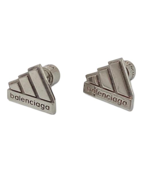 adidas（アディダス）adidas (アディダス) BALENCIAGA (バレンシアガ) パフォーマンスロゴシルバーピアス　925 シルバー サイズ:実寸参照の古着・服飾アイテム
