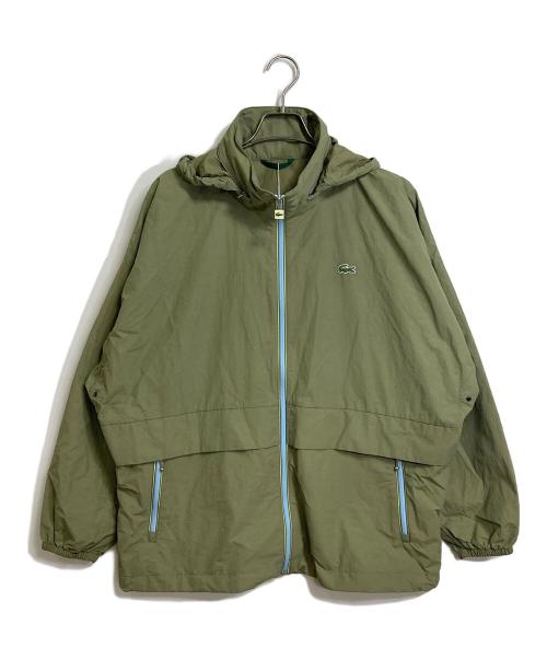 LACOSTE（ラコステ）LACOSTE (ラコステ) 撥水防風ナイロンジャケット　フードジャケット グリーン サイズ:48 未使用品の古着・服飾アイテム