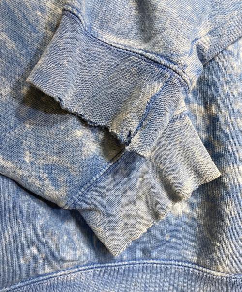 Tired Skateboards（タイレッド スケートボード）Tired Skateboards (タイレッド スケートボード) ボーンスリーブピグメントダイパーカー　フーディ　骨 ブルー サイズ:Mの古着・服飾アイテム