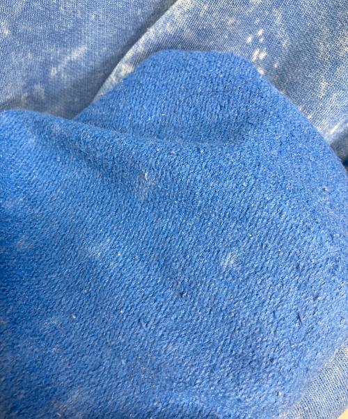 Tired Skateboards（タイレッド スケートボード）Tired Skateboards (タイレッド スケートボード) ボーンスリーブピグメントダイパーカー　フーディ　骨 ブルー サイズ:Mの古着・服飾アイテム