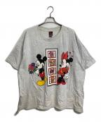 DISNEYディズニー）の古着「【古着】90’Sミッキー&ミニーキャラクターTシャツ LOVE 90年代」｜グレー