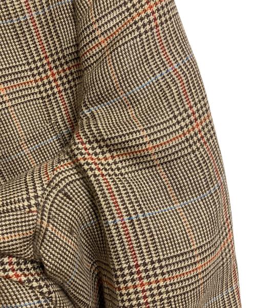 BROOKS BROTHERS（ブルックスブラザーズ）BROOKS BROTHERS (ブルックスブラザーズ) リネン混テーラードジャケット　アウター　ライトアウター　ビジネスジャケット　カジュアルジャケット　麻　チェック　lanificio di pray ベージュ サイズ:39Sの古着・服飾アイテム
