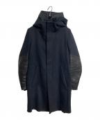 THE VIRIDI-ANNEヴィリジアン）の古着「ライナー付コート　フードコート　ロングコート　日本製」｜ブラック