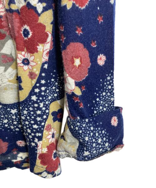 GAP（ギャップ）GAP (ギャップ) 【古着】70’S和柄ネルシャツ　長袖シャツ　小文字タグ　70年代　総柄　花柄　初期タグ　三角タグ ネイビー サイズ:Mの古着・服飾アイテム