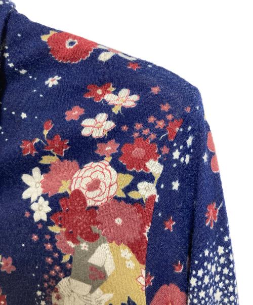 GAP（ギャップ）GAP (ギャップ) 【古着】70’S和柄ネルシャツ　長袖シャツ　小文字タグ　70年代　総柄　花柄　初期タグ　三角タグ ネイビー サイズ:Mの古着・服飾アイテム