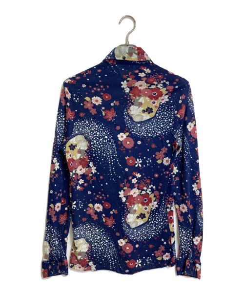 GAP（ギャップ）GAP (ギャップ) 【古着】70’S和柄ネルシャツ　長袖シャツ　小文字タグ　70年代　総柄　花柄　初期タグ　三角タグ ネイビー サイズ:Mの古着・服飾アイテム